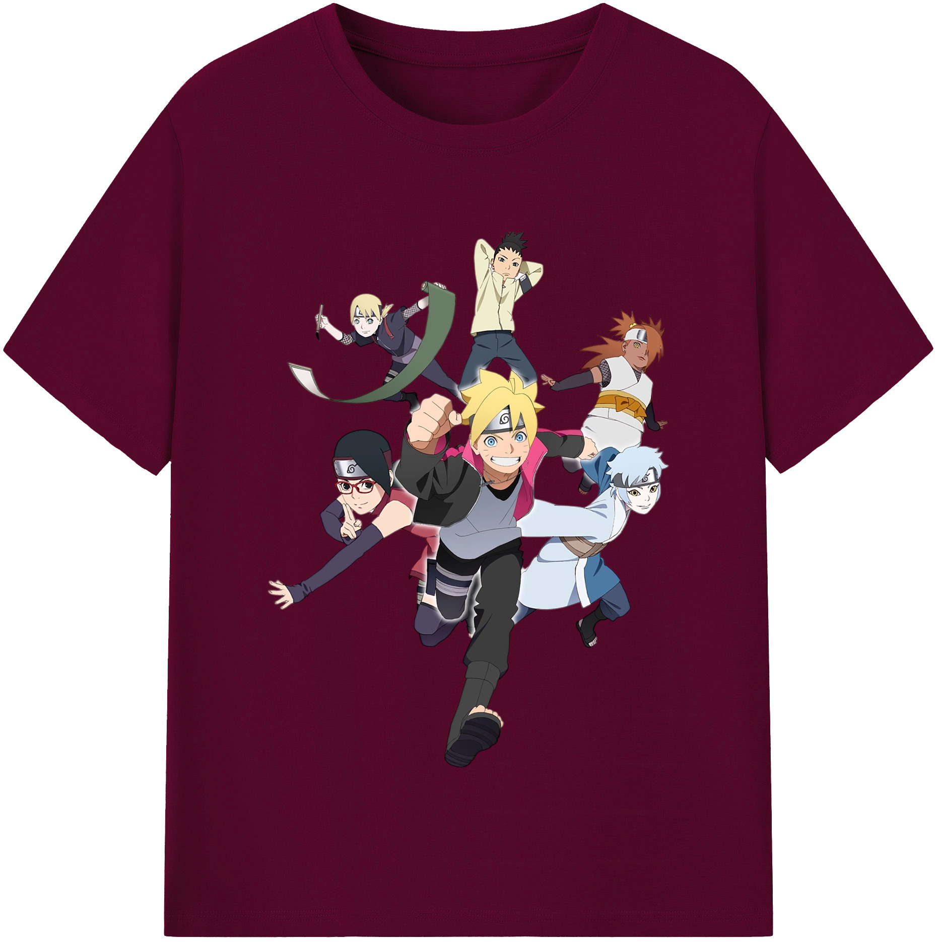 （画像用） NARUTO -ナルト- うずまき ボルト Uzumaki Boruto レディースカジュアルプリントTシャツ（綿100％）